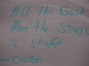 Message for Mr Morris